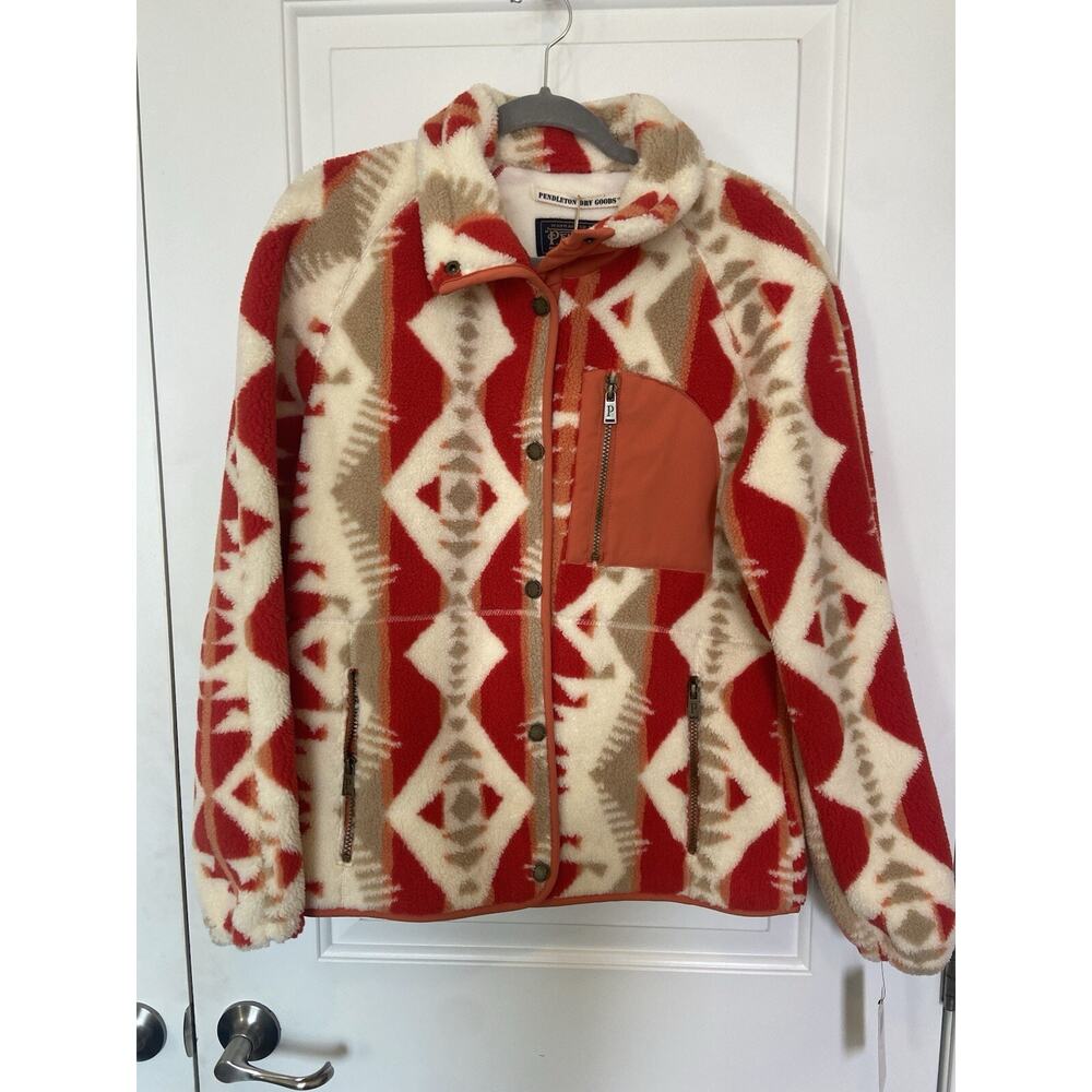 NWT Pendleton Mango Los Lunas Full Snap/Zip Aztec Teddy Jacket Sz Sm
